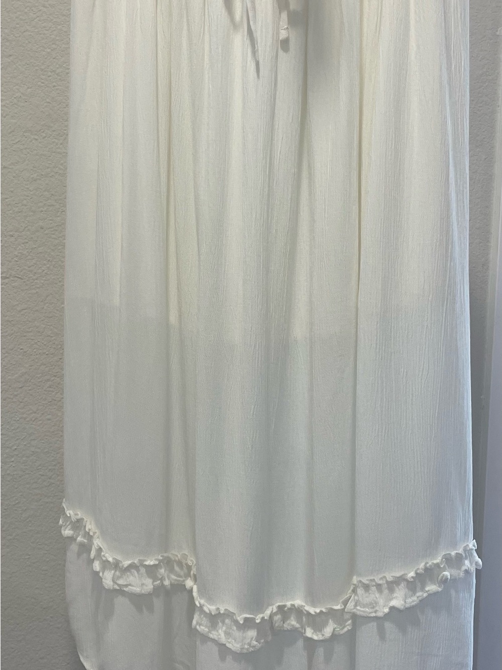 White Boho Inspired Hem Skirt junior size M